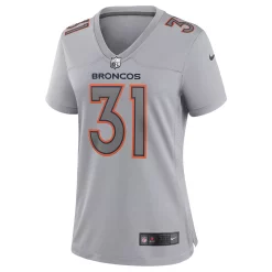 Women's Nike Justin Simmons Gray Denver Broncos Atmosphere Fashion Game Jersey 5 Women's Nike Justin Simmons Gray Denver Broncos Atmosphere Fashion Game Jersey -Nike Clothing store 5952249 ALT2