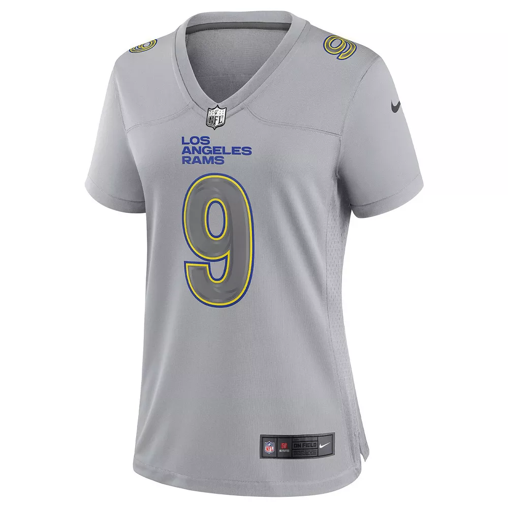 Women's Nike Matthew Stafford Gray Los Angeles Rams Atmosphere Fashion Game Jersey 3 Women's Nike Matthew Stafford Gray Los Angeles Rams Atmosphere Fashion Game Jersey - Image 3