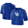 Women's Nike Royal Kentucky Wildcats Tie-Dye Cropped T-Shirt