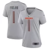 Women's Nike Justin Fields Gray Chicago Bears Atmosphere Fashion Game Jersey