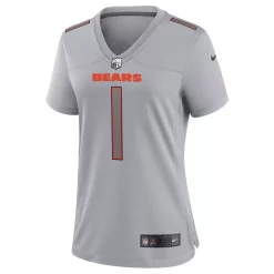 Women's Nike Justin Fields Gray Chicago Bears Atmosphere Fashion Game Jersey -Nike Clothing store 5953434 ALT2