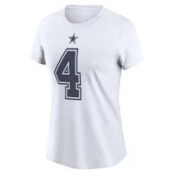 Women's Nike Dak Prescott White Dallas Cowboys Name & Number T-Shirt 5 Women's Nike Dak Prescott White Dallas Cowboys Name & Number T-Shirt -Nike Clothing store 5967869 ALT2