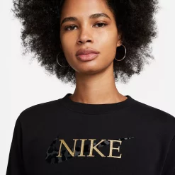 Women's Nike Sportswear Club Leopard Sweatshirt -Nike Clothing store 5975664 ALT3