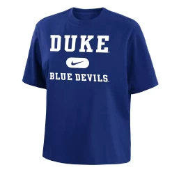 Women's Nike Royal Duke Blue Devils Clean Team Boxy T-Shirt