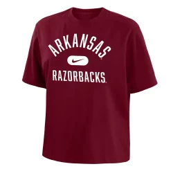 Women's Nike Cardinal Arkansas Razorbacks Clean Team Boxy T-Shirt