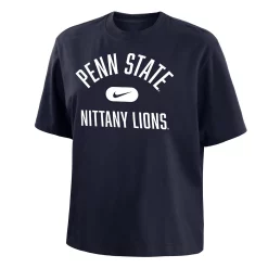 Women's Nike Navy Penn State Nittany Lions Clean Team Boxy T-Shirt