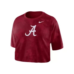 Women's Nike Crimson Alabama Crimson Tide Tie-Dye Cropped T-Shirt -Nike Clothing store 5982359 ALT2