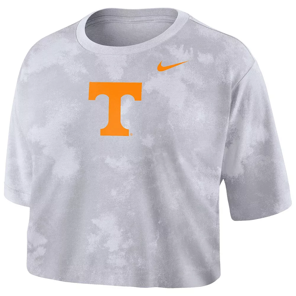 Women's Nike White Tennessee Volunteers Tie-Dye Cropped T-Shirt 3 Women's Nike White Tennessee Volunteers Tie-Dye Cropped T-Shirt - Image 3