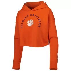 Women's Nike Orange Clemson Tigers 2-Hit Cropped Pullover Hoodie 5 Women's Nike Orange Clemson Tigers 2-Hit Cropped Pullover Hoodie -Nike Clothing store 6001752 ALT2