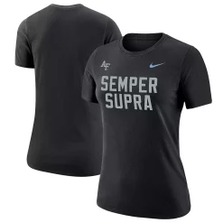 Women's Nike Black Air Force Falcons Space Rivalry Force Motto Logo T-Shirt