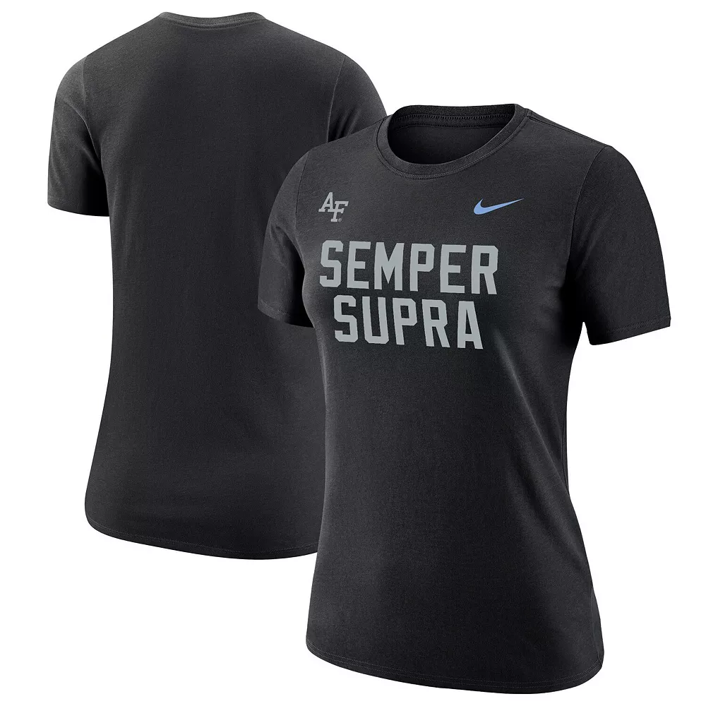 Women's Nike Black Air Force Falcons Space Rivalry Force Motto Logo T-Shirt 2 Women's Nike Black Air Force Falcons Space Rivalry Force Motto Logo T-Shirt - Image 2