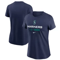 Women's Nike Navy Seattle Mariners 2022 Postseason Authentic Collection Dugout T-Shirt