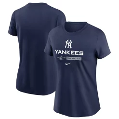 Women's Nike Navy New York Yankees 2022 Postseason Authentic Collection Dugout T-Shirt