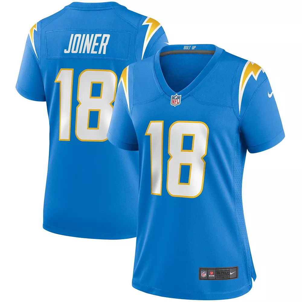 Women's Nike Charlie Joiner Powder Blue Los Angeles Chargers Game Retired Player Jersey 1 Women's Nike Charlie Joiner Powder Blue Los Angeles Chargers Game Retired Player Jersey