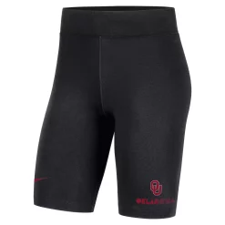 Women's Nike Black Oklahoma Sooners Essential Tri-Blend Bike Shorts -Nike Clothing store 6010445 ALT2