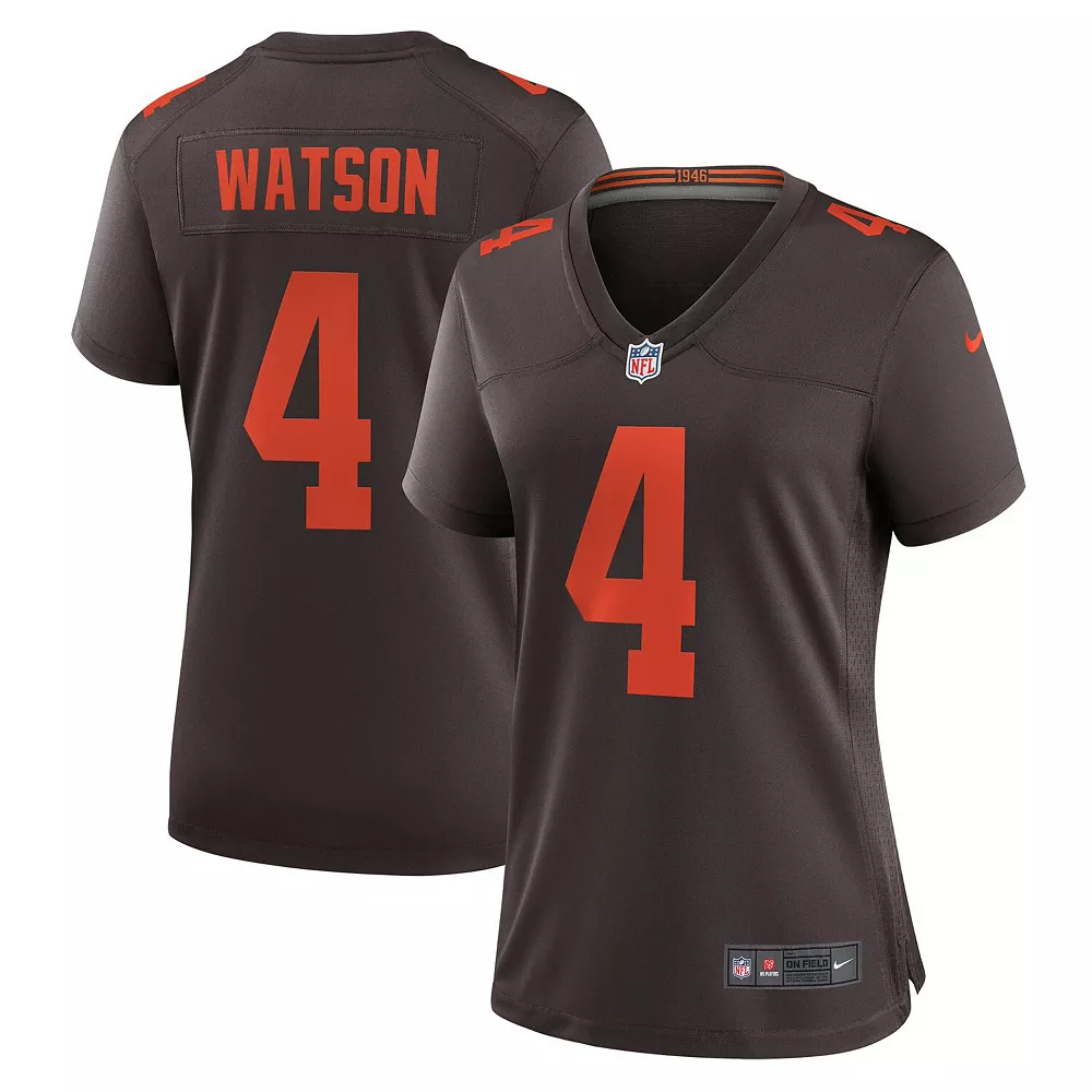 Women's Nike Deshaun Watson Brown Cleveland Browns Alternate Game Jersey 1 Women's Nike Deshaun Watson Brown Cleveland Browns Alternate Game Jersey