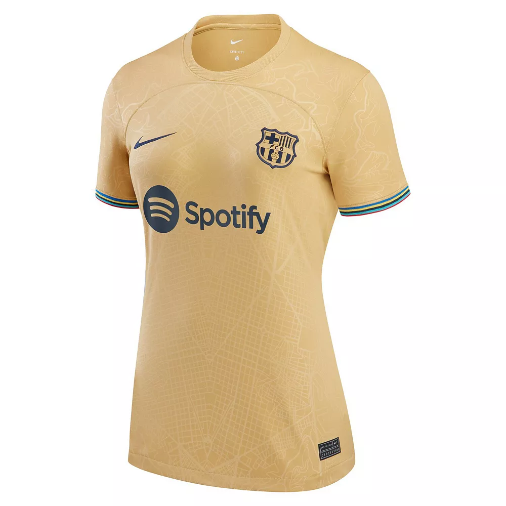 Women's Nike Yellow Barcelona 2022/23 Away Replica Blank Jersey 3 Women's Nike Yellow Barcelona 2022/23 Away Replica Blank Jersey - Image 3