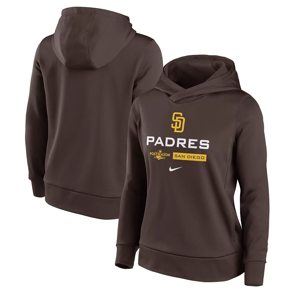 Women's Nike Brown San Diego Padres 2022 Postseason Authentic Collection Dugout Pullover Hoodie 2 Women's Nike Brown San Diego Padres 2022 Postseason Authentic Collection Dugout Pullover Hoodie - Image 2
