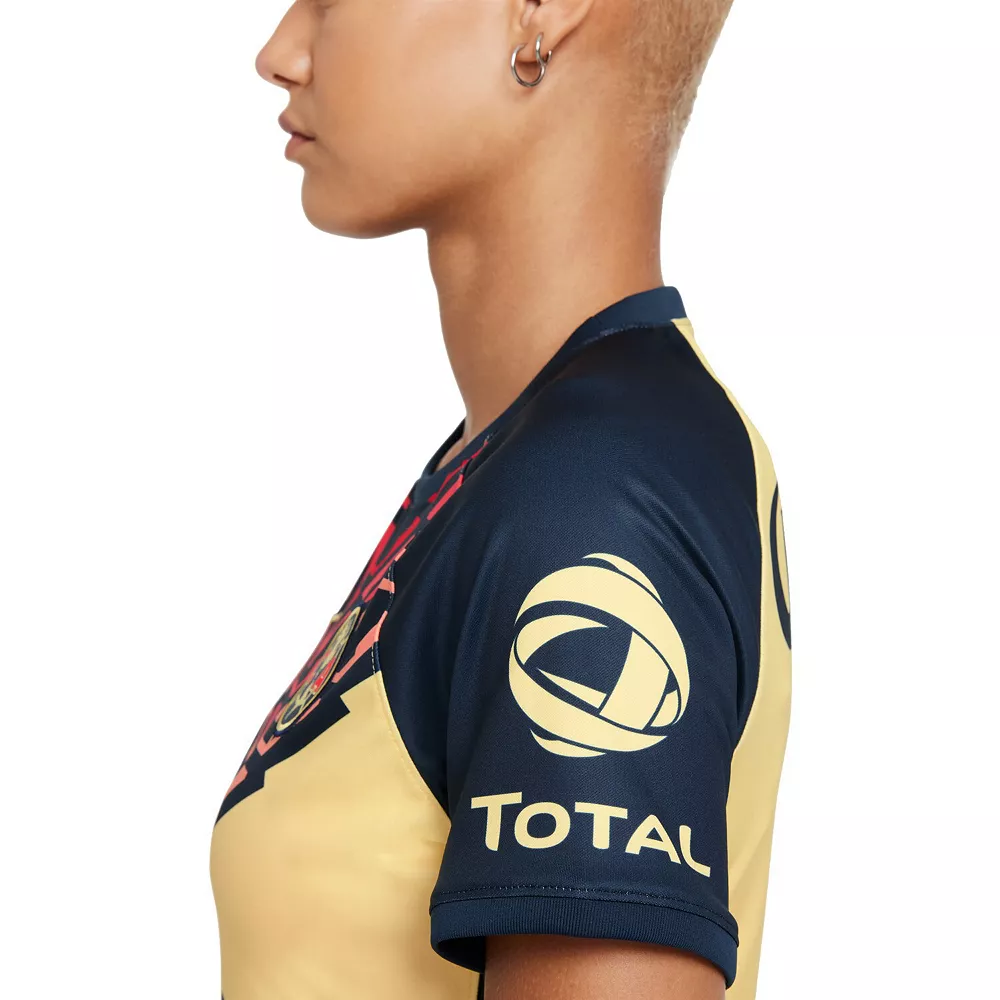 Women's Nike Yellow Club America 2021/22 Home Breathe Stadium Replica Jersey 4 Women's Nike Yellow Club America 2021/22 Home Breathe Stadium Replica Jersey - Image 4
