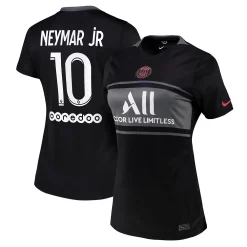 Women's Nike Neymar Jr. Black Paris Saint-Germain 2021/22 Third Breathe Stadium Replica Player Jersey