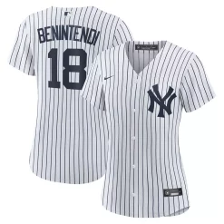 Women's Nike Andrew Benintendi White/Navy New York Yankees Home Replica Player Jersey