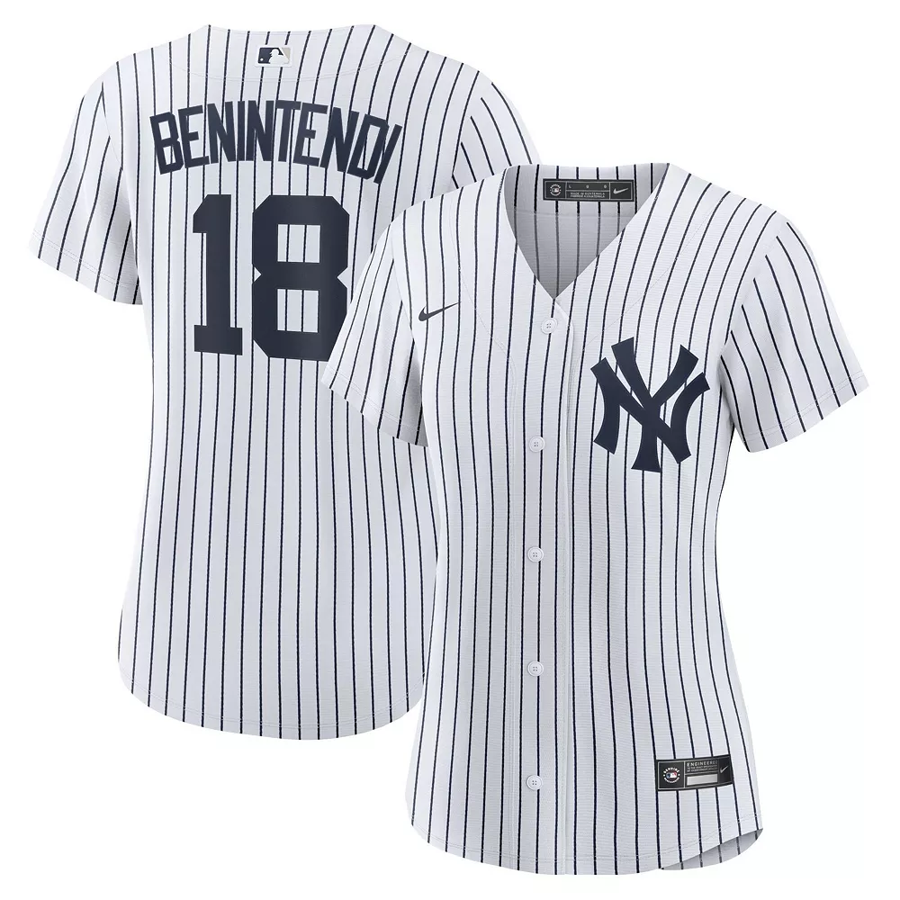 Women's Nike Andrew Benintendi White/Navy New York Yankees Home Replica Player Jersey 2 Women's Nike Andrew Benintendi White/Navy New York Yankees Home Replica Player Jersey - Image 2