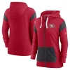 Women's Nike Heathered Scarlet/Heathered Black San Francisco 49ers Plus Size Monaco Full-Zip Hoodie
