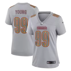 Women's Nike Chase Young Gray Washington Commanders Atmosphere Fashion Game Jersey