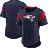 Women's Nike Heathered Navy New England Patriots Primary Logo Slub Fashion Top