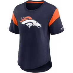Women's Nike Heathered Navy Denver Broncos Primary Logo Slub Fashion Top 5 Women's Nike Heathered Navy Denver Broncos Primary Logo Slub Fashion Top -Nike Clothing store 6024723 ALT2