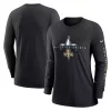 Women's Nike Black New Orleans Saints Prime Split Long Sleeve T-Shirt