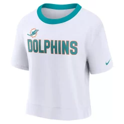 Women's Nike White Miami Dolphins High Hip Fashion Cropped Top 5 Women's Nike White Miami Dolphins High Hip Fashion Cropped Top -Nike Clothing store 6025036 ALT2