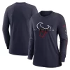 Women's Nike Navy Houston Texans Prime Split Long Sleeve T-Shirt