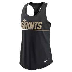 Women's Nike Black New Orleans Saints Team Name City Tri-Blend Racerback Tank Top -Nike Clothing store 6025109 ALT2