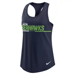 Women's Nike Navy Seattle Seahawks Team Name City Tri-Blend Racerback Tank Top -Nike Clothing store 6025234 ALT2