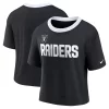 Women's Nike Black Las Vegas Raiders High Hip Fashion Cropped Top
