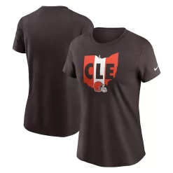 Women's Nike Brown Cleveland Browns Hometown Collection Team T-Shirt