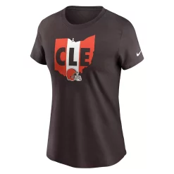 Women's Nike Brown Cleveland Browns Hometown Collection Team T-Shirt -Nike Clothing store 6025322 ALT2