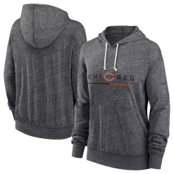 Women's Nike Heathered Charcoal Chicago Bears Team Spirit Gym Vintage Pullover Hoodie