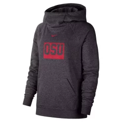 Women's Nike Charcoal Ohio State Buckeyes Essential Funnel Neck Raglan Pullover Hoodie -Nike Clothing store 6025472 ALT2