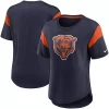 Women's Nike Heathered Navy Chicago Bears Primary Logo Slub Fashion Top