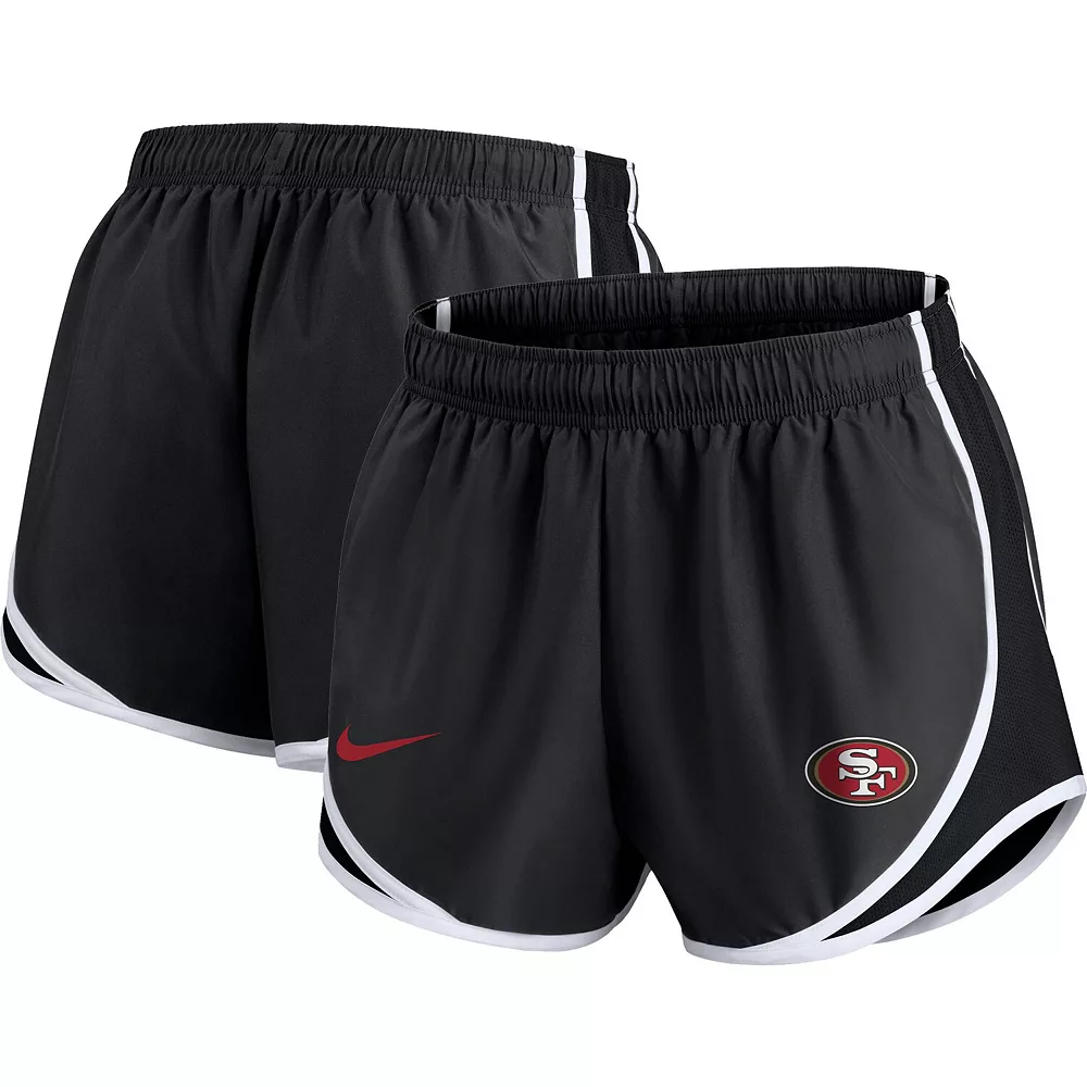 Women's Nike Charcoal San Francisco 49ers Plus Size Logo Performance Tempo Shorts 1 Women's Nike Charcoal San Francisco 49ers Plus Size Logo Performance Tempo Shorts
