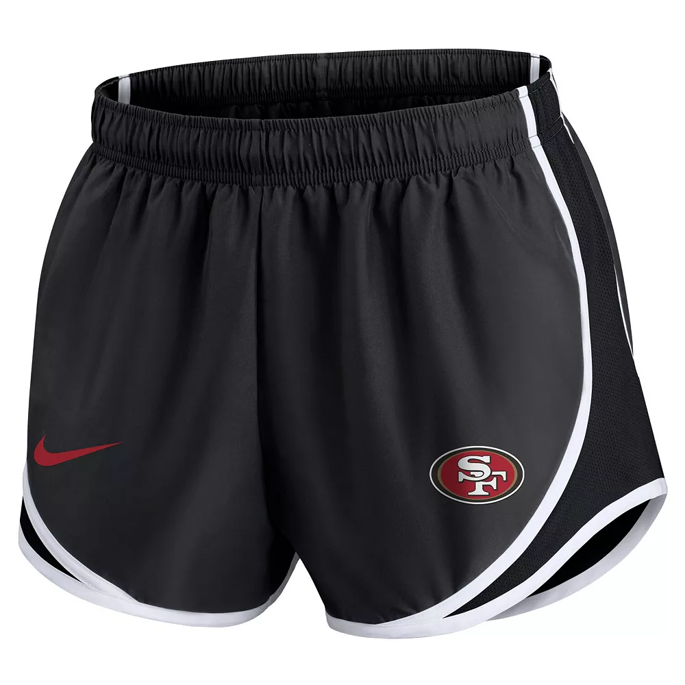 Women's Nike Charcoal San Francisco 49ers Plus Size Logo Performance Tempo Shorts 3 Women's Nike Charcoal San Francisco 49ers Plus Size Logo Performance Tempo Shorts - Image 3