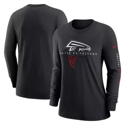 Women's Nike Black Atlanta Falcons Prime Split Long Sleeve T-Shirt