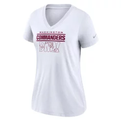 Women's Nike White Washington Commanders Hometown Collection Tri-Blend V-Neck T-Shirt -Nike Clothing store 6025915 ALT2