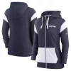 Women's Nike College Navy/White Seattle Seahawks Monaco Full-Zip Hoodie