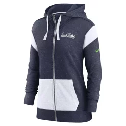 Women's Nike College Navy/White Seattle Seahawks Monaco Full-Zip Hoodie -Nike Clothing store 6025933 ALT2