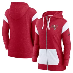Women's Nike Red/White Tampa Bay Buccaneers Monaco Full-Zip Hoodie
