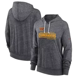 Women's Nike Heathered Charcoal Washington Commanders Team Spirit Gym Vintage Pullover Hoodie