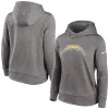 Women's Nike Heathered Charcoal Los Angeles Chargers Team Pullover Hoodie